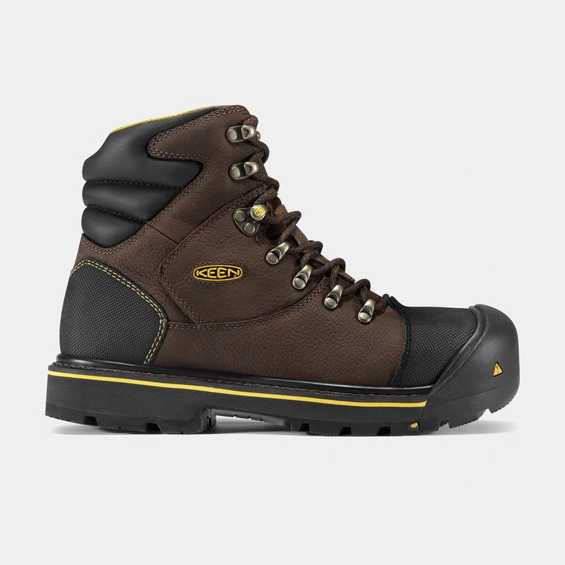 Keen Milwaukee 6" Steel Toe - Erkek Iş Botu - Kahverengi/Siyah - Turkey (617802NUO)